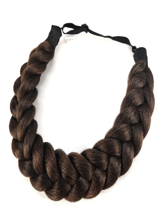 TOECWEGR Crimp And Fluffy Braided Headband 3 Strands Synthetic Hair Braid Fashion Chunky Wide Thick Elastic Braid Headbands Clothing Ladies Beauty - Image 1